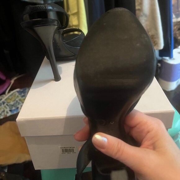 DIOR Vintage Monogram Peep Toe Heel Black - Picture 5 of 6